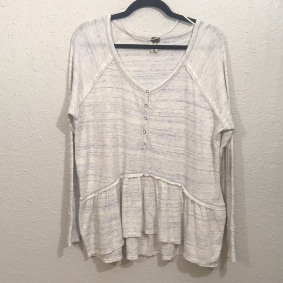 Free People We the Free NWT OB554872 1103 Ivory Blue Combo size M - Picture 3 of 11